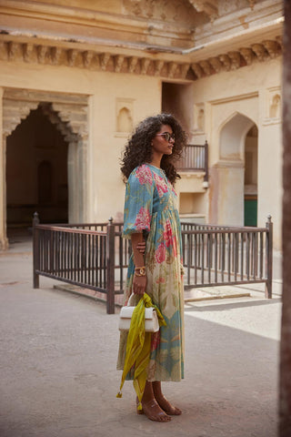 An Ivory Multicoloured Ivory Maxi Dress is perfect for summer holidays or resort wear.