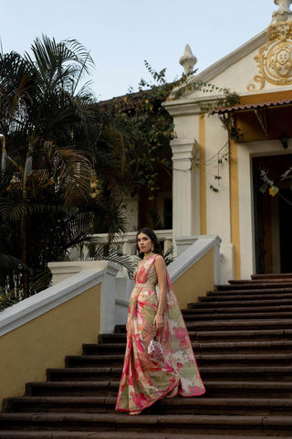 This Paulmi and Harsh designed pre-stitched saree is easy to wear for festivity, special occasion, ceremonies, parties and celebration. Available in all sizes.