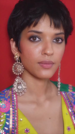 Multi Pattern Oversized Embrroided Shrug Set dedsigned by Siddharth Bansal