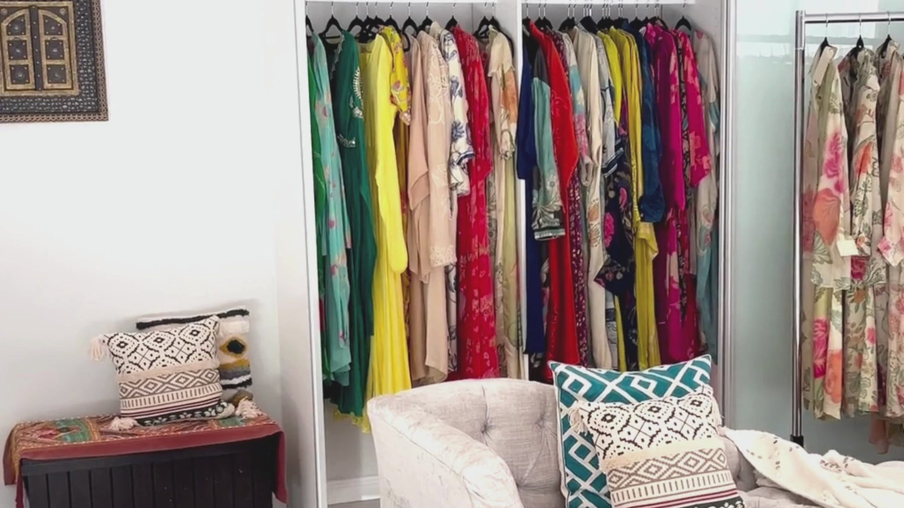 Leela Lane boutique interior showcasing curated designer dresses, elegant displays, and a luxurious shopping experience in Sydney, Australia.