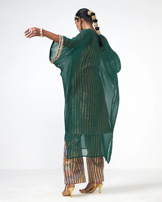 Back look highlighting scattered sequin embellishments across the jacket.